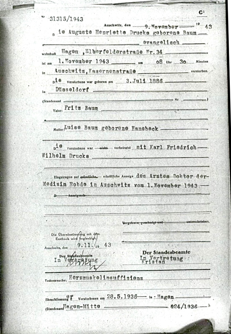 Sterbeurkunde